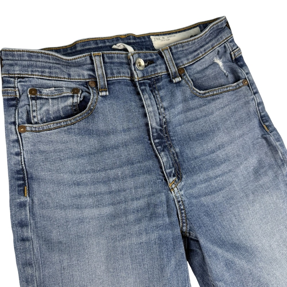 Rag & Bone Blue Denim Nina High Rise Ankle Skinny Jeans‎ Women's Size 27